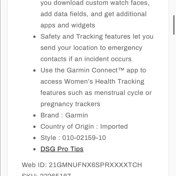 Garmin Fenix 5S Sapphire crystal  Smartwatch - Picture 7 of 13